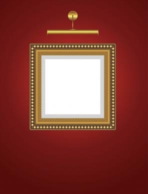 picture frame template colored shiny modern square shape