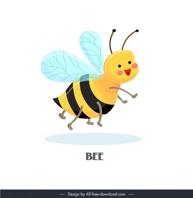 bee design elements cute cartoon