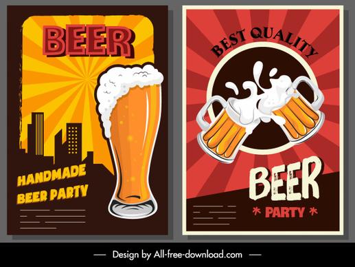 beer advertising banners dynamic glass cups decor