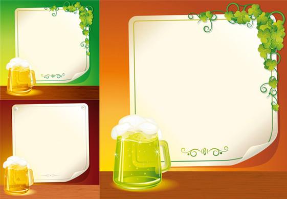 beer and background paper vector