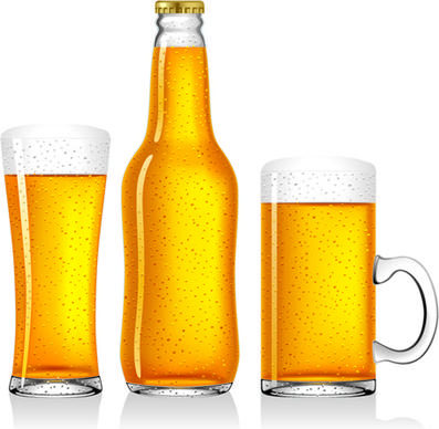 beer and glass cup design graphic vector