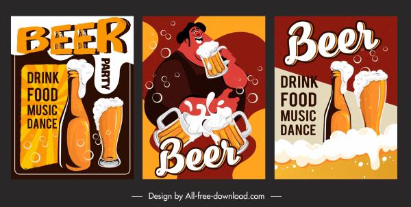 beer festive posters colorful eventful classical design