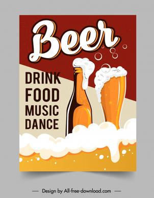beer party banner classic foam glass bottle sketch
