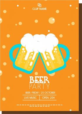 beer party poster glasses decoration bubble up decoration