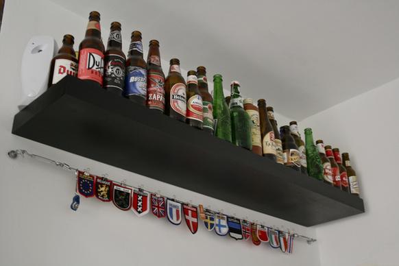 beers and flags