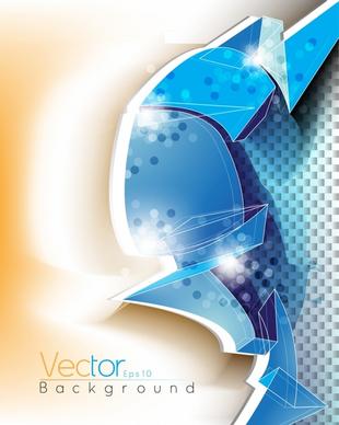 technology background modern shiny sparkling 3d abstract shape
