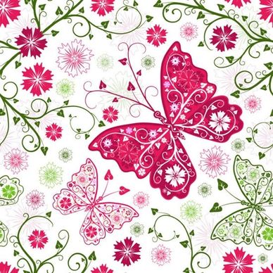 behind the butterfly pattern background vector