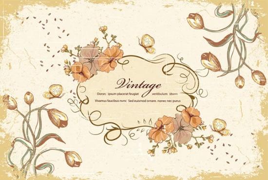 behind the butterfly pattern border vector