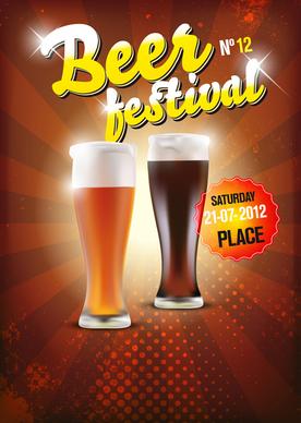 best beer advertising poster vector graphics