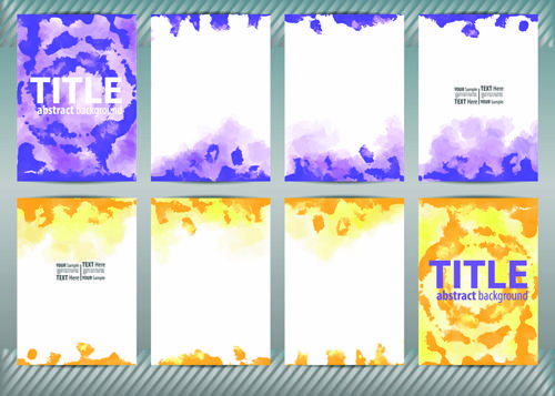 best business flyers cover watercolor style vector