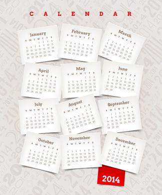 best calendars14 design elements vector