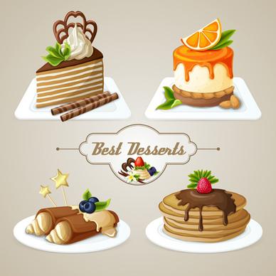 best desserts vector icons graphics