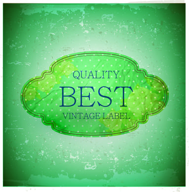 best quality vintage label