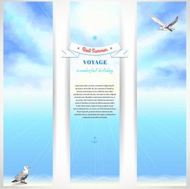 best summer voyage travel vector banner