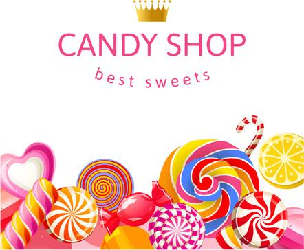 best sweets design background vector