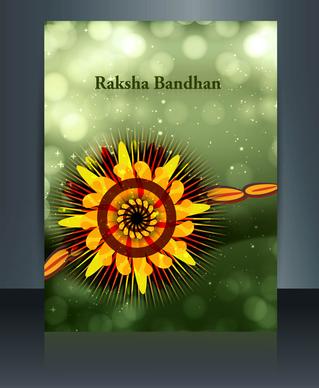 beutiful template celebration colorful raksha bandhan festival illustration vector