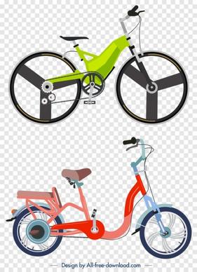 bicycle advertising banner colored modern design