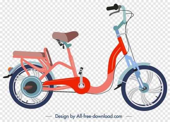 bicycle icon red modern design curved decor