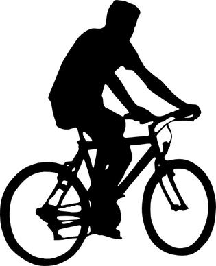 Bicyclist Silhouette clip art