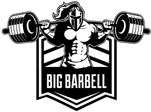 big barbell illustration