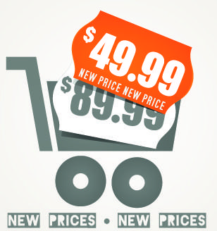big sale price tag creative vector