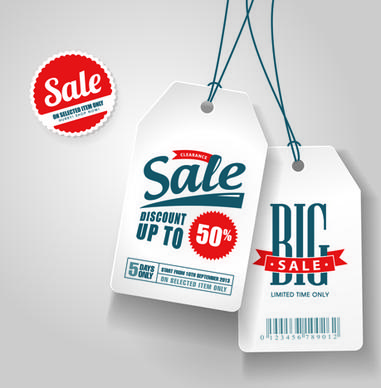 big sale tags creative vector