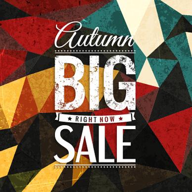 big sale with polygonal background vector