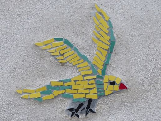 bird mosaic colorful
