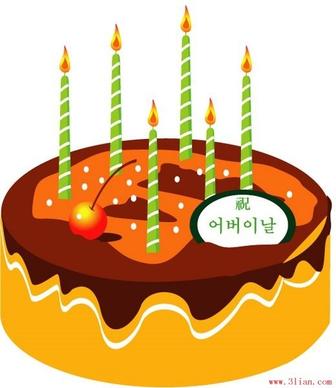 birthday cake candles vector