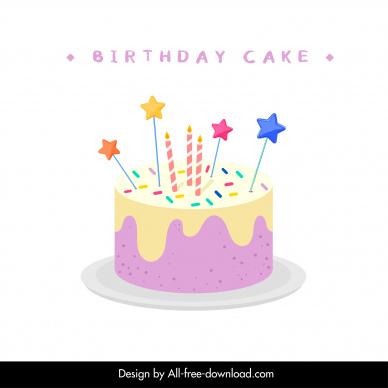 birthday cake design elements elegant 3d