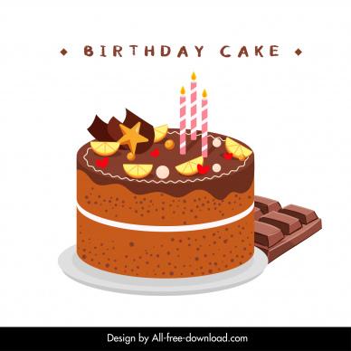birthday cake design elements elegant design