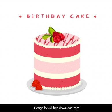 birthday cake design elements elegant rounded layer fruit topping