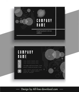 bitcoin business card template dark blurred bokeh circles