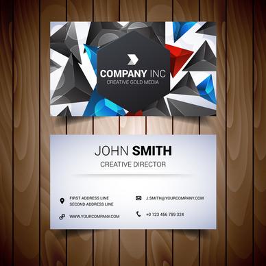 black and colored elegant business card
