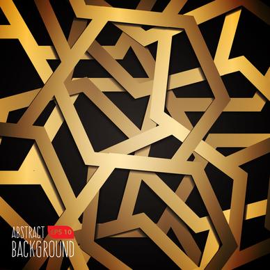 black and gold background in geometric style
