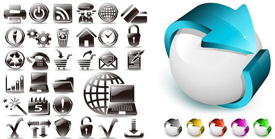 black and white and three dimensional icon vector