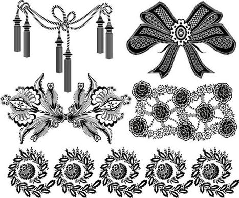 black and white bow vector patterns patterns