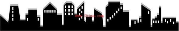 black and white building vector