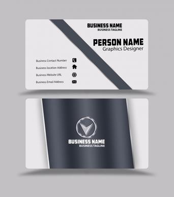 black and white color business card design template psd
