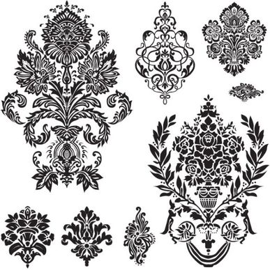 black and white decorative pattern free vector