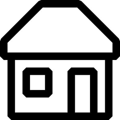 Black And White House Icon clip art