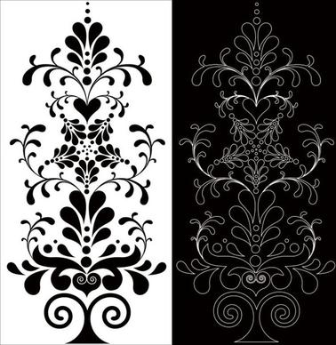 black and white patterns 01 vector