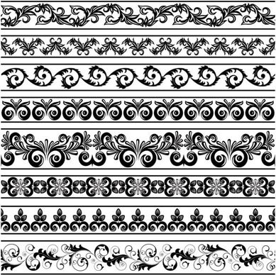 black and white patterns 03 vector