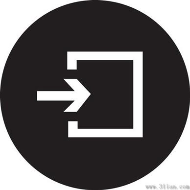 black arrow symbol icons vector
