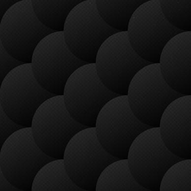 black balls vector seamless pattern