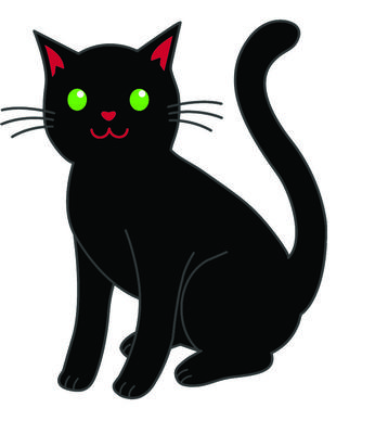 black cat vector