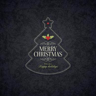 black christmas15 holiday vector background