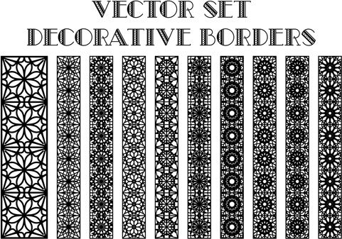 black decorative border vector