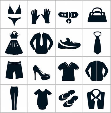 Black Department Store Clothing Icons