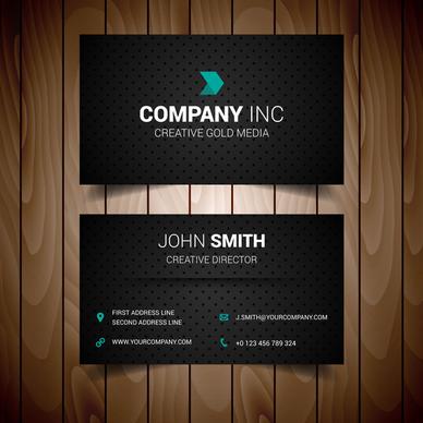 black dotted corporate business card